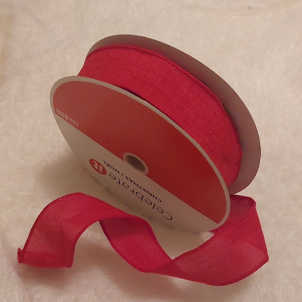 Celebrate It Bold Red Craft Ribbon